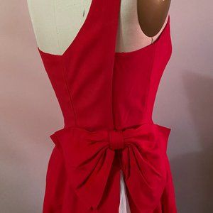 STUNNING RED ASYMMETRICAL VINTAGE DRESS -- WEST SIDE STORY!